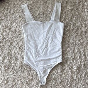 Abercrombie & Fitch White Bodysuit Double Lined